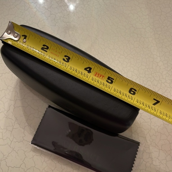 Versace Sunglasses Eyeglasses Leather Hard Case with Cleaning Cloth - Picture 6 of 7
